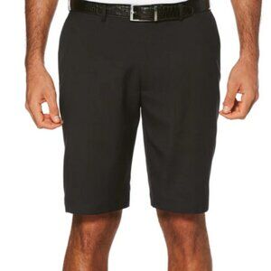PGA TOUR Apparel Mens Flat Front Expandable Waistband Black Golf Short 36" waist
